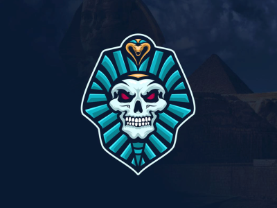 Amunrha egypt esport icon illustration logo logos mascot pharaoh ra skull sport vector