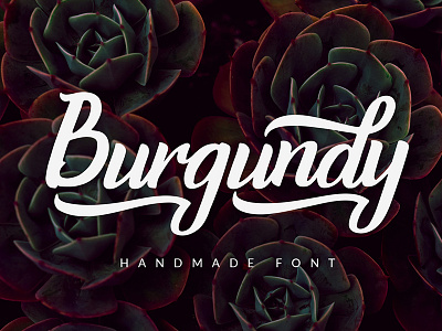 Burgundy - Handmade Font