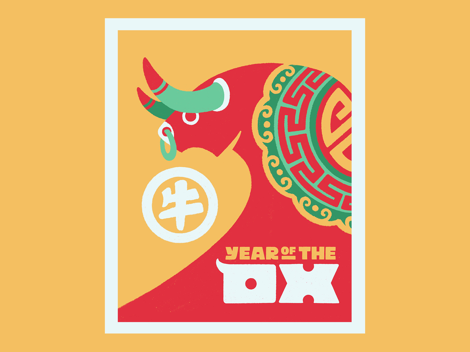 Year Of The Ox asian chinese new year design illustration lettering lunar new year minneapolis ox year of the ox