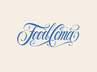Food Coma customtype handlettering handtype lettering procreateapp script type typogaphy