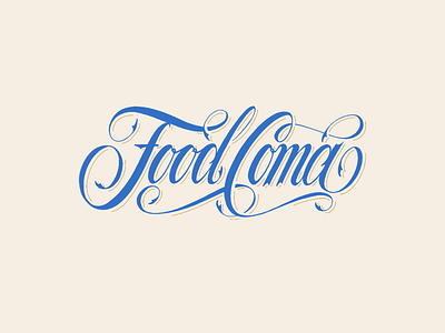 Food Coma customtype handlettering handtype lettering procreateapp script type typogaphy