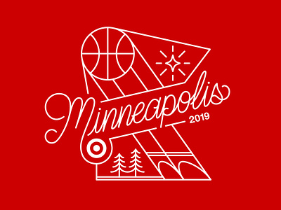Minneapolis - NCAA 2019 basketball design handlettering illustration lettering minneapolis minnesota monoline ncaa target typography vector