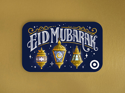 Eid Mubarak - Gift Card design eid mubarak gift card handlettering holiday illustration lantern lettering target typography