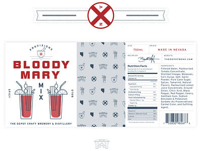 The Depot Blood Mary Label label design nevada reno