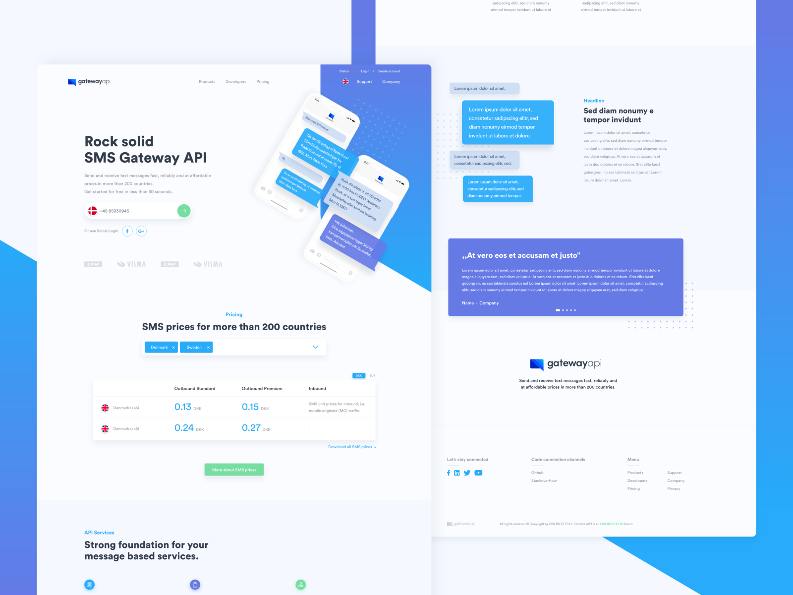 Landing Page Design for Gateway API by Johannes Sejer on Dribbble