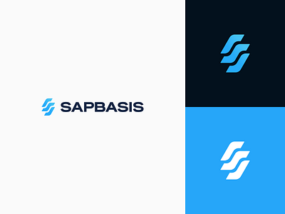 Logo design for Sapbasis branding design flat icon logo minimal modern typography