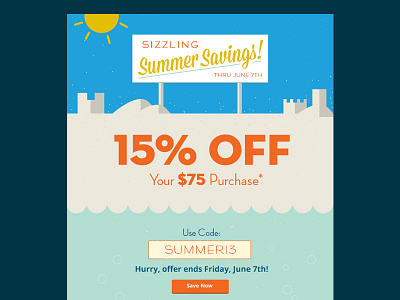 Summer Promo Email by Sean Lester on Dribbble