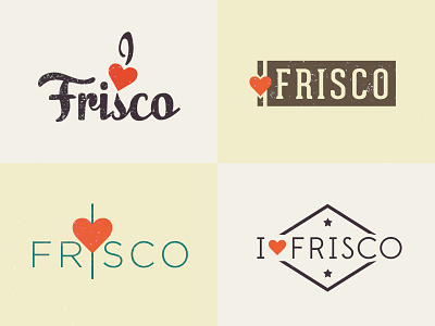 I Heart Frisco logo concepts