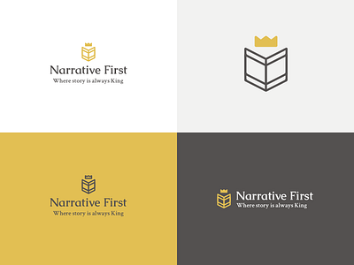 Narrative First logo book brand crown logo not transformers