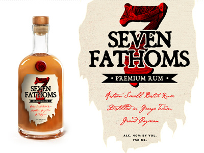 7fathoms1million alcohol dying inside packaging rum spirits typography