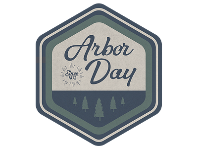 Arbor Day Logo badge branding logo logo design trees typography vintage