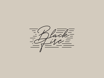 Black Fire branding line monoline monoline font monoline logo script typography vintage wordmark