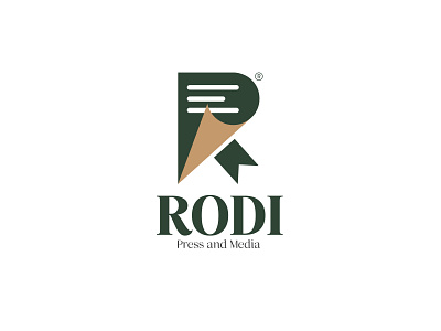 RODI branding creative design flat logo media news paper press