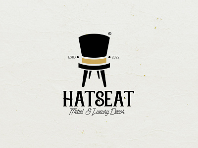 HATSEAT . RETRO branding chair creative decor design flat hat idea logo old retro vintage