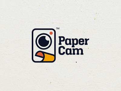 PAPER CAM app art branding cam camera colors creative design flat idea logo paper ui