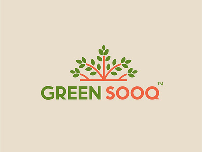 GREEN SOOQ art beauty branding care clean creative design flat green idea illustration logo nature shop
