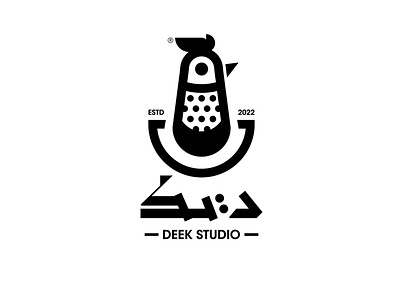 DEEK STUDIO art audio branding chicken creative design flat idea illustration logo music roaster sound studio