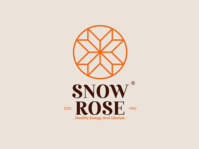 SNOW ROSE art branding cold creative design flat haelthy idea illustration lifestyle logo rose snow