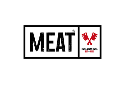 Meat art beef branding creative design flat food idea illustration knife logo steak vector
