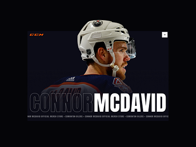 CCM x Connor Mcdavid ccm darkmode hockey inspiration ui ux website