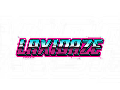 Laxidaze game logo arpg branding cyberfunk cyberpunk esport esports fantasy gaming logo logotype retrowave rpg synthwave video game