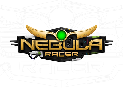 Nebula Racer logo branding design esport esports game game logo gamedev gaming illustration indie logo racer racing video game