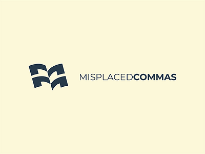 Misplaced Commas app book comma commas logo m m letter misplaced story