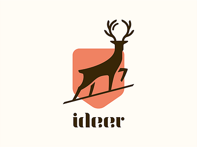 Ideer crest deer idea lightbulb shield