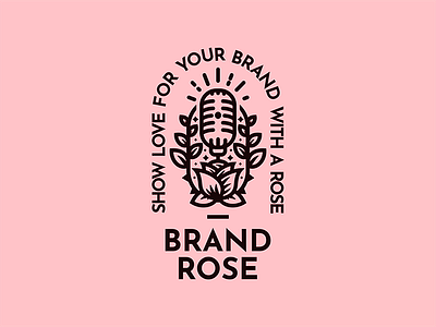 Brand Rose emblem mic microphone rose voice voice actor