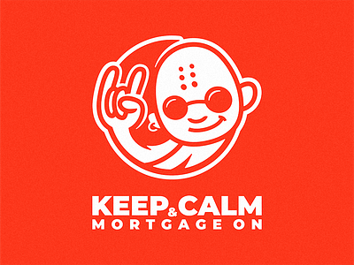 Keep Calm & Mortgage On logo monk rock on rock on sunglasses