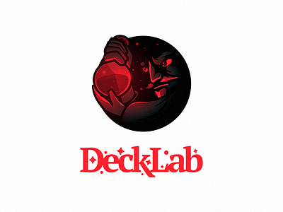 DeckLab alchemist alchemy lab logo magician scientist wizard
