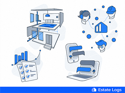 Estate Logs website illustrations