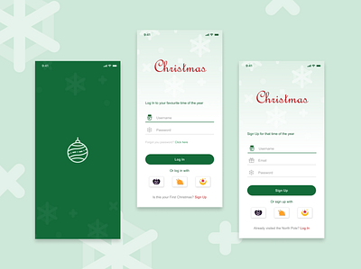 Daily UI 001 - Sign Up Page christmas daily ui design figma fun log in mobile sign in sign up ui