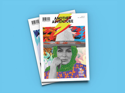 Another Adventure bold editorial design women graphic design icons layout magazine cover magazine design photography