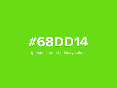 68DD14 color green hex typography