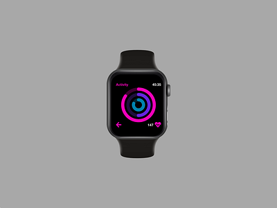 Workout Ring Animation adobe xd animation apple watch apple watch design apple watch mockup design microanimation ui user interface vector