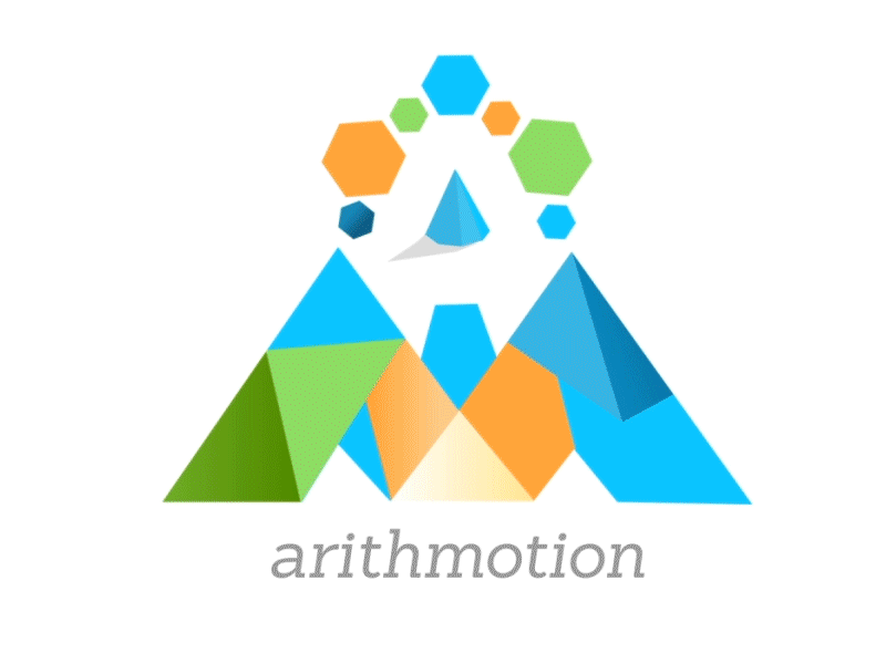 Logo Artihmotion animation arithmotion interaction kids learning logotype