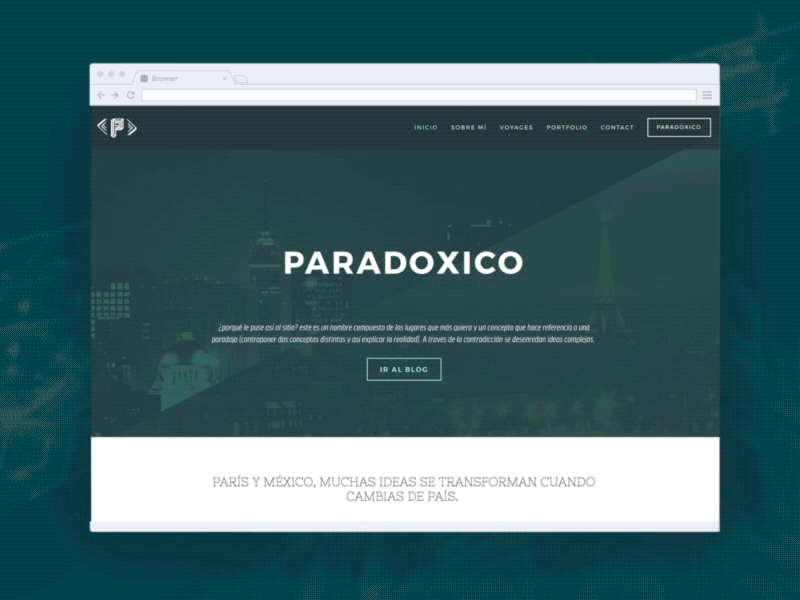 Paradoxico Home blog ui ux webdesign