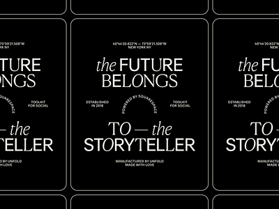 The Future Belongs to the Storyteller animation branding design graphic design logo motion graphics typography vector