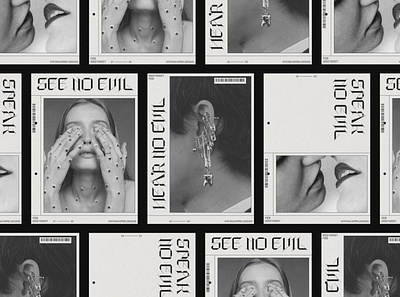 See No Evil, Hear No Evil, Speak No Evil – Poster Series branding design graphic design poster poster series typography visual design