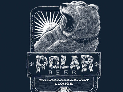 Polar Beer beer lost polar bear scratch board