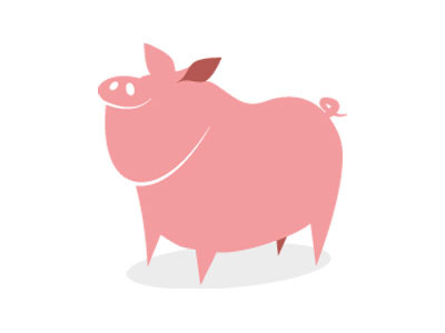 Pig illustration logo pig