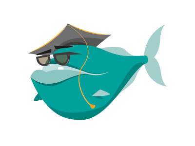 Clever Fish fish illustration logo vector