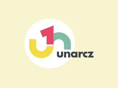unarcz logo minimal retro shape typography