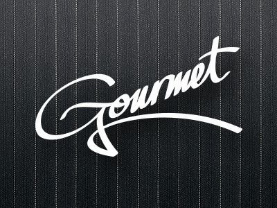 Gourmet logo script typography