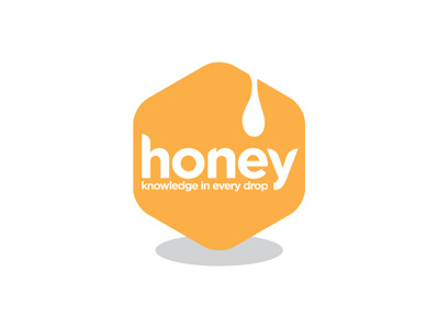 Honey honey knowledge logo minimal vector