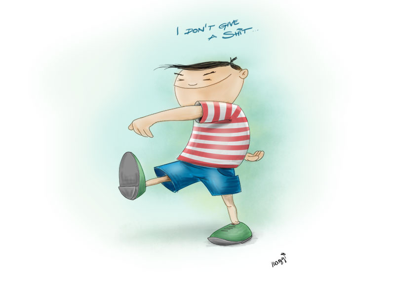 I don't give a s...t fun illustration cg digitalart