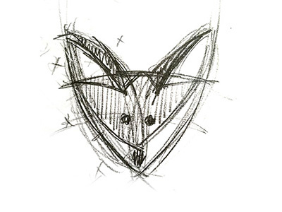 fox sketch, pencil fox handdraw pencil redfox sketch