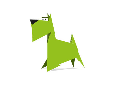 Green Dog dog green logo pet vector