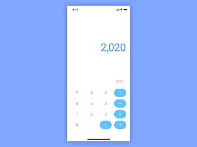 Daily UI Challenge 004 - Standard Calculator app design dailyui dailyui004 dailyuichallenge mobile design product design